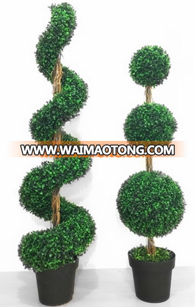 wholesale plastic topiary plant tree artificial spiral boxwood tree